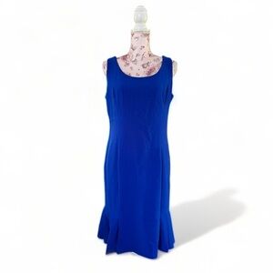 Madison Leigh Blue Pleated Dress